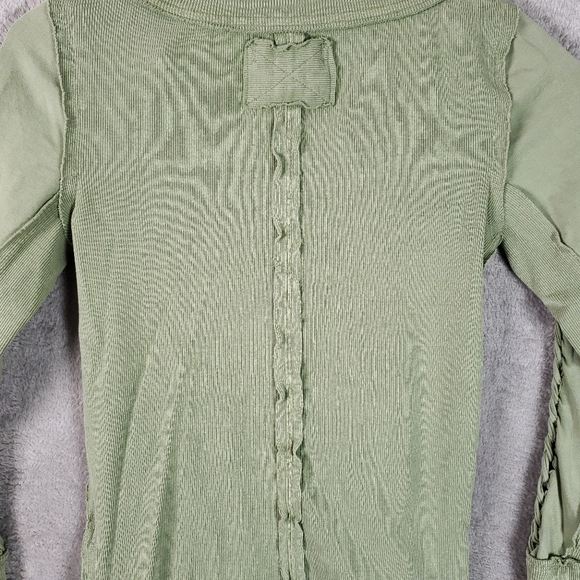 Free People We The Free Daisy Ribbed Braided Cotton T-Shirt S - Picture 6 of 10
